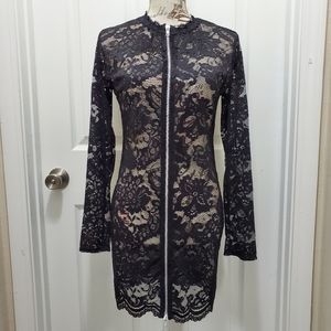 Be Wicked Black Lace Dress Sz L